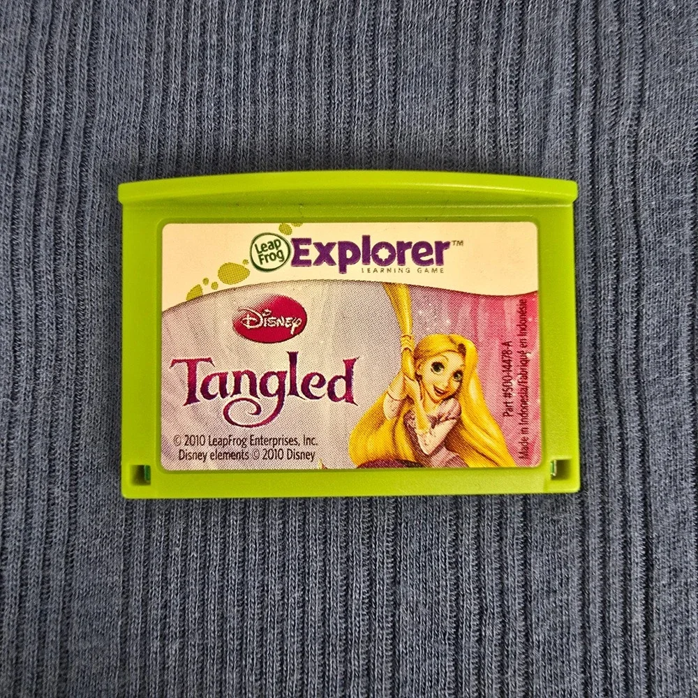 LeapFrog Explorer LeapPad Games Lot Disney Tangled Dora Minnie Fairies 4-Pack